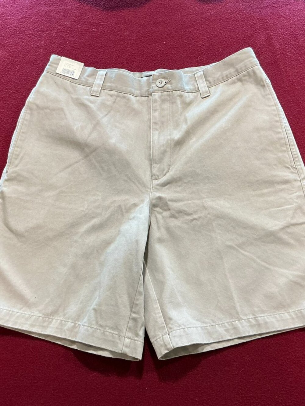 NWT CHEROKEE Men's Vintage Khaki 9-inch Inseam Brushed Cotton Cargo Shorts SZ 34